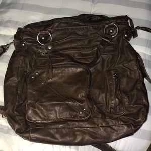 Mossimo dark brown saddle bag style purse
